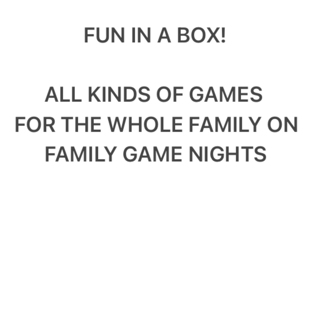 Games and fun all in one box!
